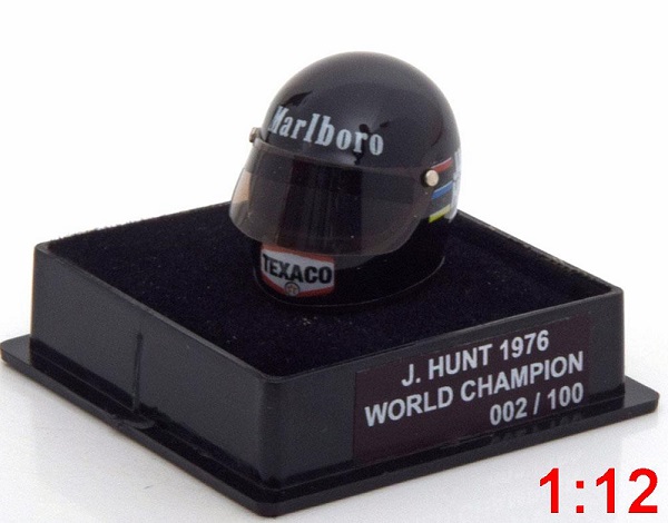 mclaren helm weltmeister 1976 hunt world champions collection (limited edition 100 pcs.) M75390 Модель 1:12